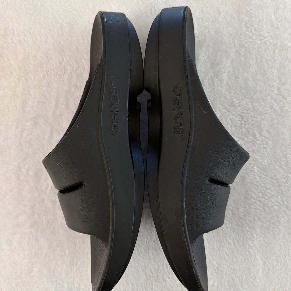 Oofos OOahh Sport Recovery Slides Black Women 8 Men 6 EU 39 Sandals Comfort - Picture 6 of 8